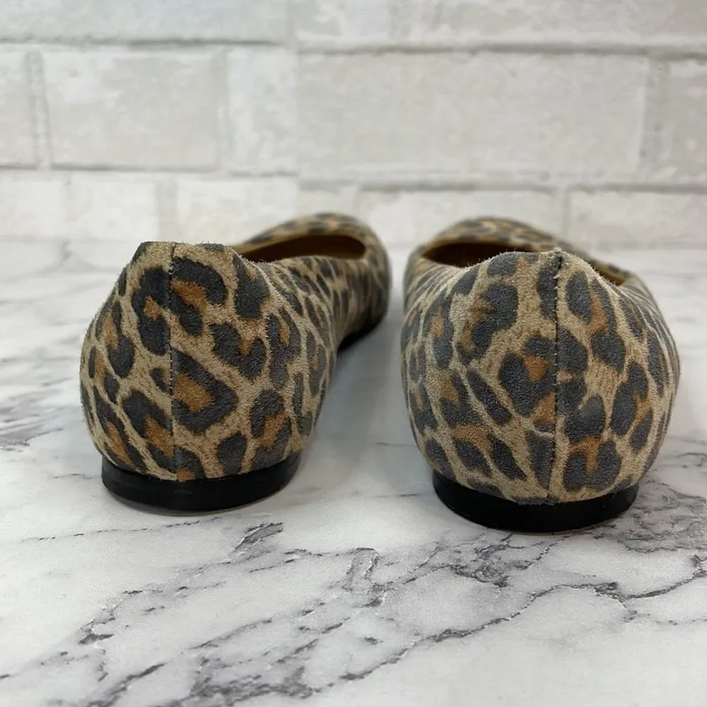 Garnet Hill Leopard Animal Print Flats 5